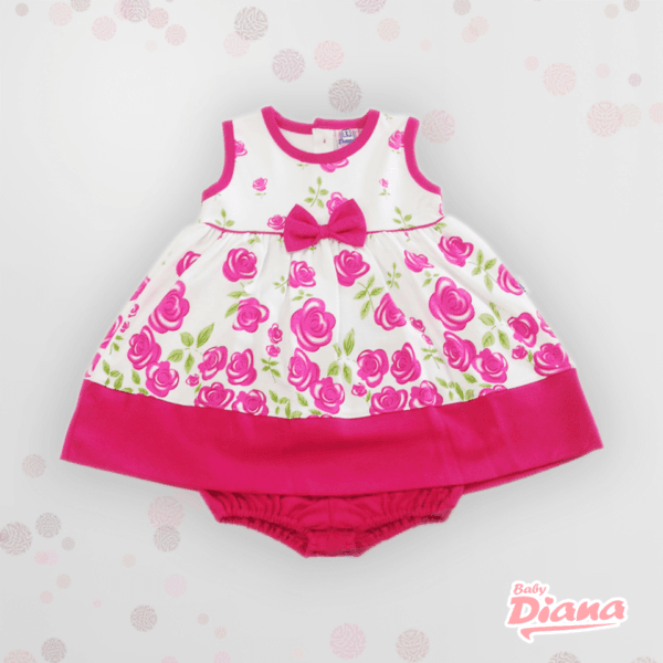 Vestido Algodon Rosas