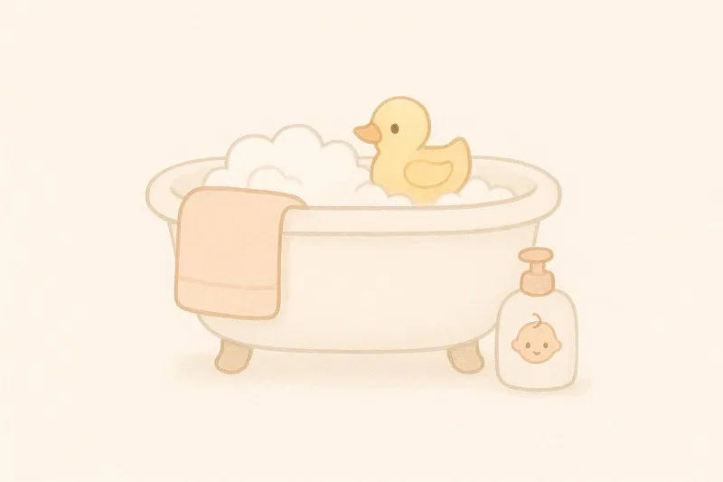 bañar a un recién nacido