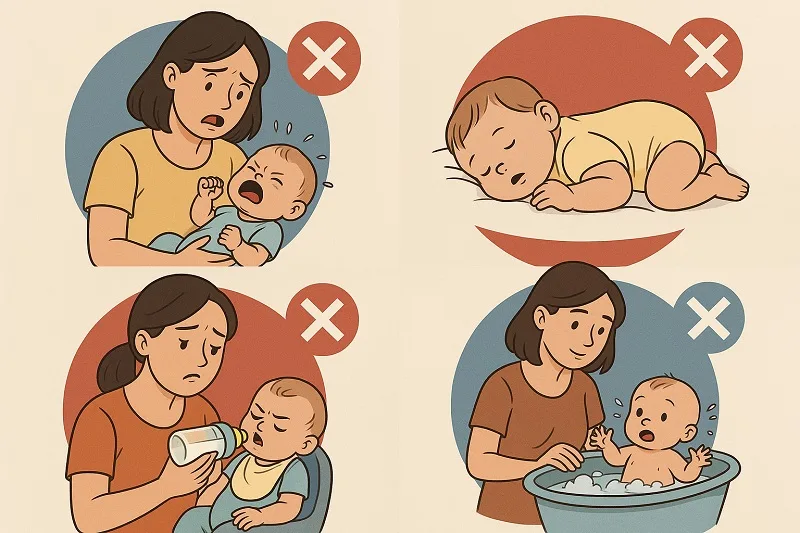 errores en el cuidado del bebé