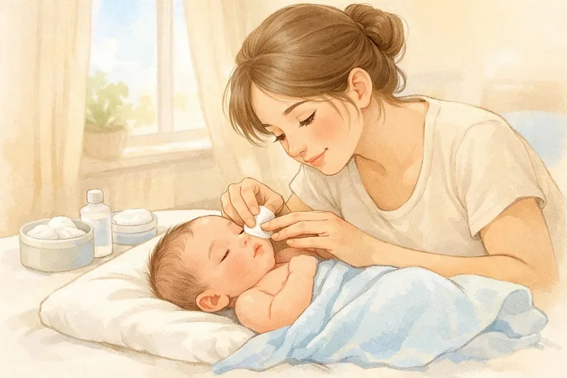 cómo limpiar los ojos del recién nacido