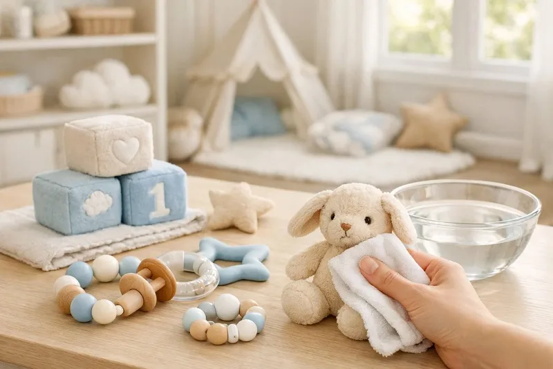 Cómo limpiar los juguetes del bebé